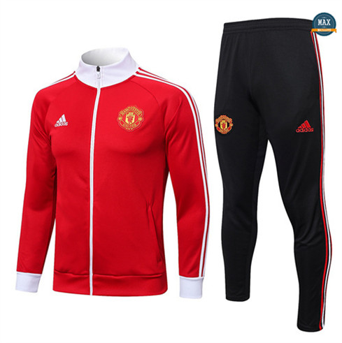 Max Maillot Veste Survetement Manchester United 2022/23 rouge discout