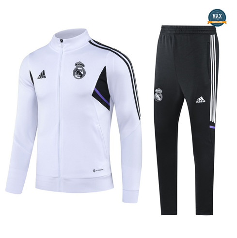 Max Maillot Veste Survetement Real Madrid 2022/23 Blanc grossiste