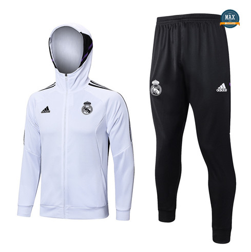 Max Maillots Veste Survetement Real Madrid 2022/23 Blanc discout