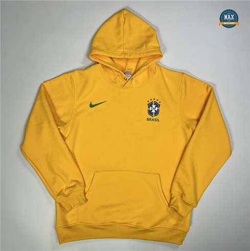 Max Maillot Sweat A Capuche Brésil 2023/24 jaune discout