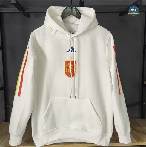 Max Maillots Sweat A Capuche Espagne 2022/23 Blanc discout