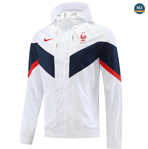 Max Maillot Coupe vent France 2022/23 Blanc flocage