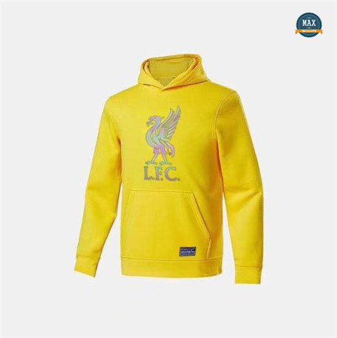 Max Maillots Sweat A Capuche Liverpool 2022/23 jaune flocage