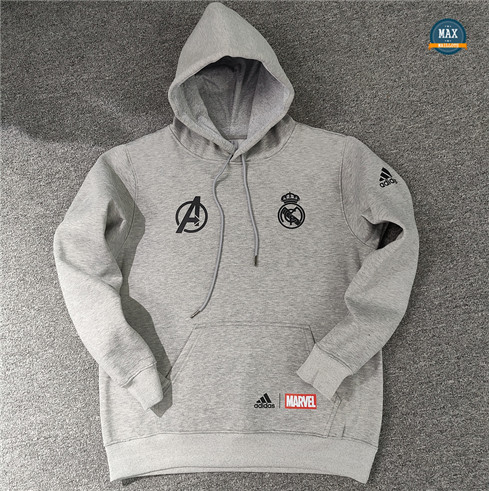 Max Maillots Sweat A Capuche Real Madrid 2022/23 gris discout
