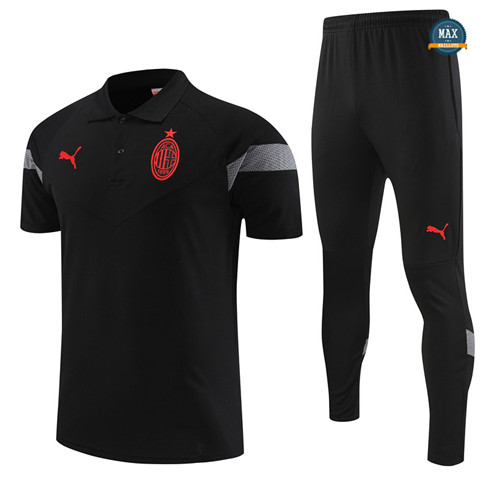 Max Maillot AC Milan + Pantalon 2022/23 Training noir flocage