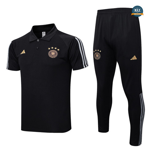 Max Maillots Polo Allemagne + Pantalon 2022/23 Training noir flocage