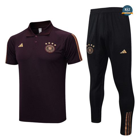 Max Maillots Polo Allemagne + Pantalon 2022/23 Training brun fiable