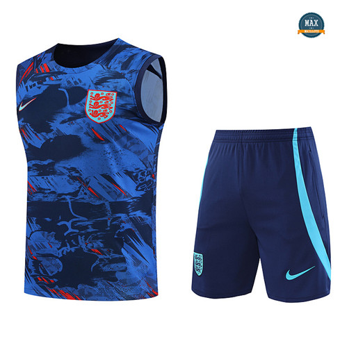 Max Maillots Angleterre Debardeur + Short 2022/23 Training Bleu grossiste