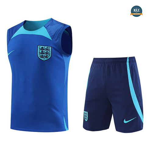 Max Maillot Angleterre Debardeur + Short 2022/23 Training Bleu fiable