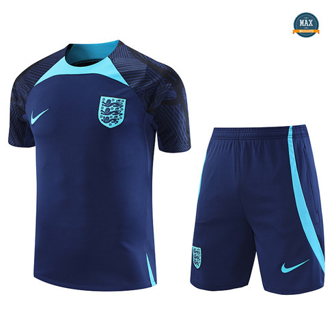 Max Maillot Angleterre + Short 2022/23 Training Bleu grossiste