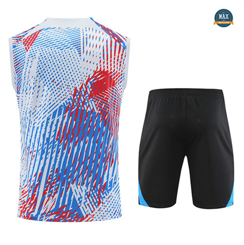 Max Maillots Barcelone Debardeur + Short 2022/23 Training Bleu flocage