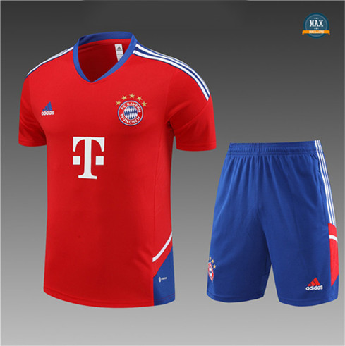 Max Maillot Bayern Munich Enfant + Short 2022/23 Training rouge discout