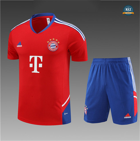Max Maillot Bayern Munich Enfant + Short 2022/23 Training rouge discout