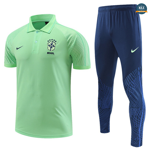 Max Maillot Polo Brésil + Pantalon 2022/23 Training vert original
