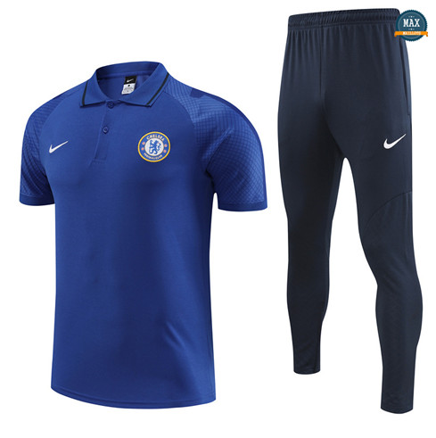 Max Maillot Chelsea + Pantalon 2022/23 Training Bleu grossiste