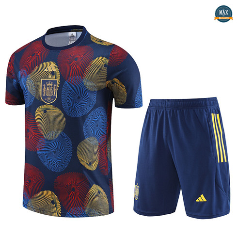 Max Maillots Espagne + Short 2023/24 Training Bleu discout