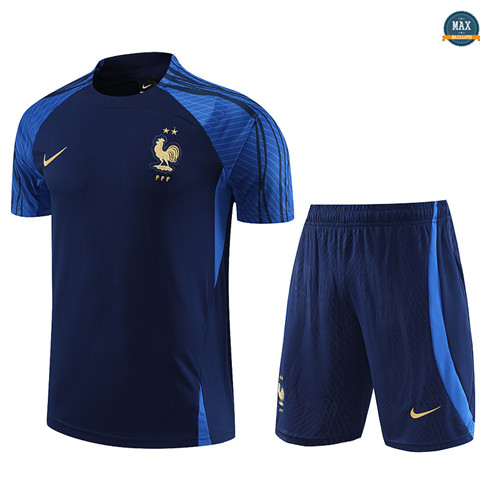 Max Maillots France + Short 2023/24 Training Bleu flocage