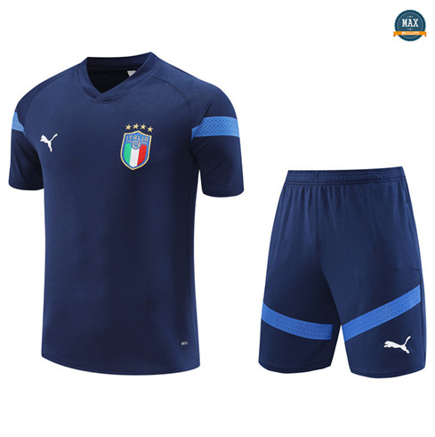 Max Maillot Italie + Short 2022/23 Training Bleu flocage