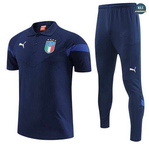 Max Maillot Italie + Pantalon 2022/23 Training Bleu discout