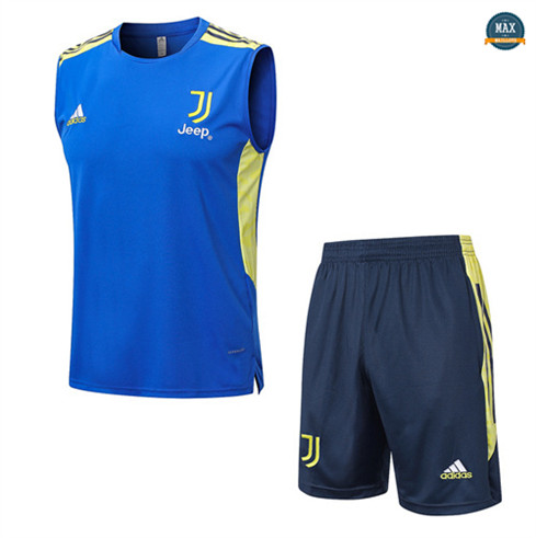 Max Maillots Juventus Debardeur + Short 2022/23 Training Bleu flocage