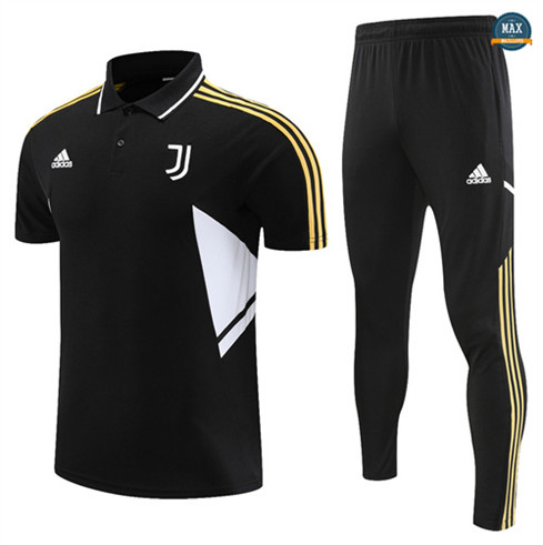 Max Maillot Polo Juventus + Pantalon 2022/23 Training noir grossiste
