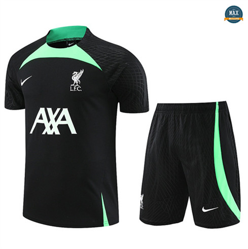 Max Maillots Liverpool + Short 2023/24 Training noir grossiste