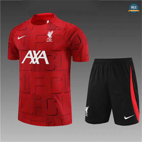 Max Maillot Liverpool Enfant + Short 2023/24 Training rouge fiable