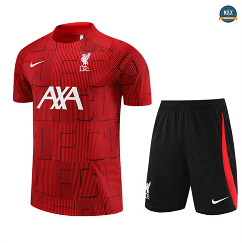 Max Maillot Liverpool + Short 2023/24 Training rouge discout