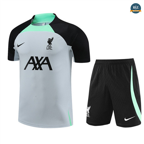 Max Maillots Liverpool + Short 2023/24 Training Blanc flocage