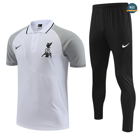 Max Maillots Liverpool + Pantalon 2022/23 Training Blanc grossiste