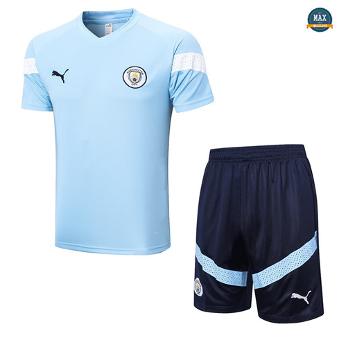 Max Maillots Manchester City + Short 2022/23 Training Bleu original