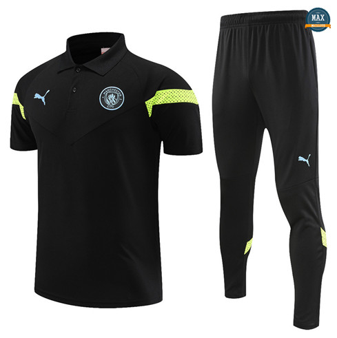 Max Maillot Manchester City + Pantalon 2022/23 Training noir grossiste