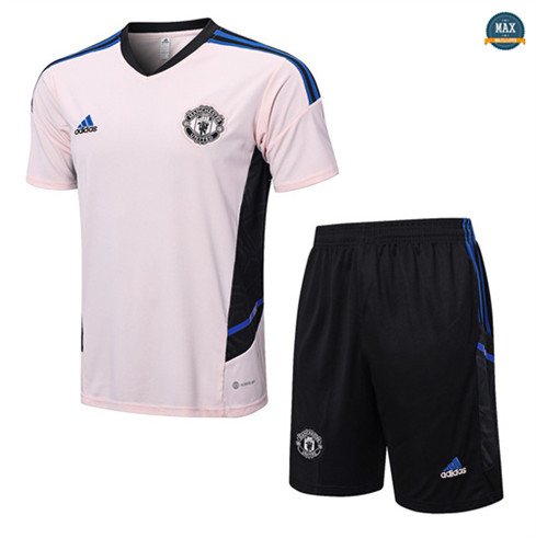 Max Maillots Manchester United + Short 2022/23 Training rose grossiste