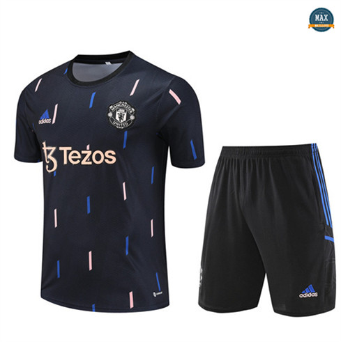 Max Maillot Manchester United + Short 2022/23 Training Bleu fiable
