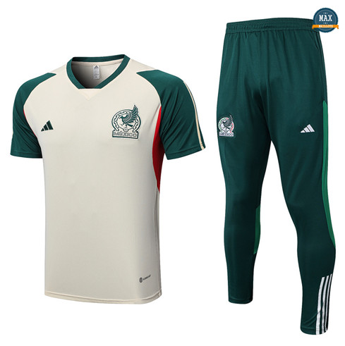 Max Maillots Mexique + Pantalon 2023/24 Training Blanc discout