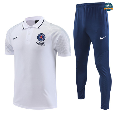 Max Maillots Paris Paris Saint Germain + Pantalon 2022/23 Training Blanc discout