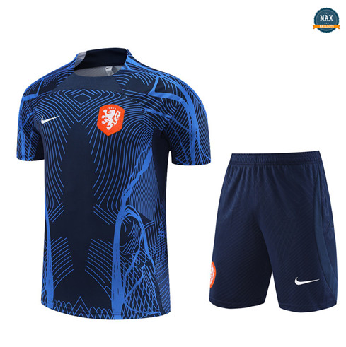 Max Maillot Pays-Bas + Short 2022/23 Training Bleu flocage