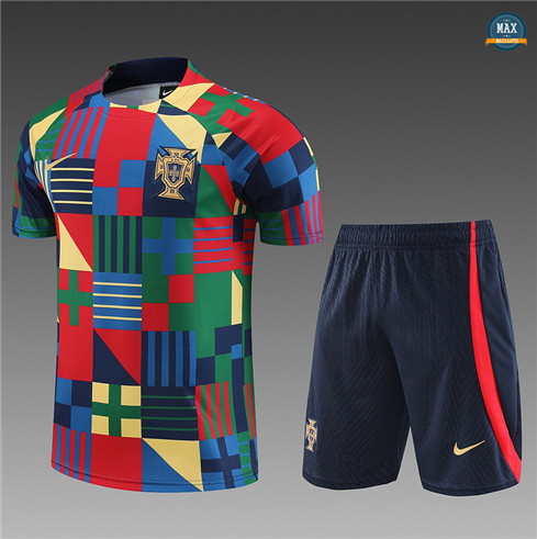 Max Maillots Portugal + Short 2023/24 Training Bleu grossiste