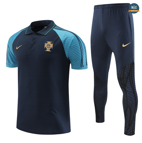 Max Maillots Portugal + Pantalon 2022/23 Training Bleu flocage