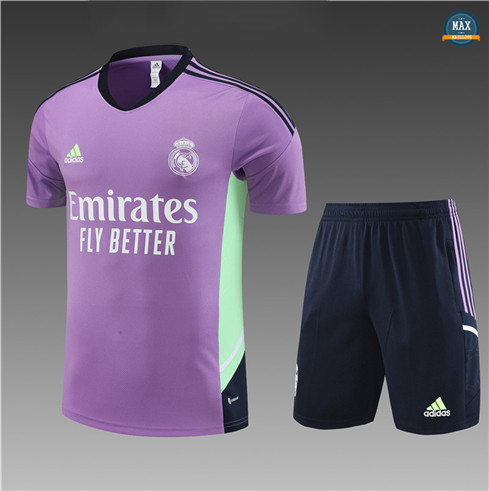 Max Maillot Real Madrid Enfant + Short 2022/23 Training Violet fiable