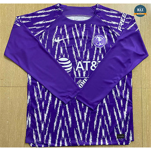 Max Maillots foot CF América Gardien de but Manche Longue Violet 2023/24 discout