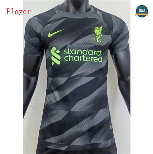 Max Maillots foot Liverpool Player Gardien de but Gris 2023/24 flocage