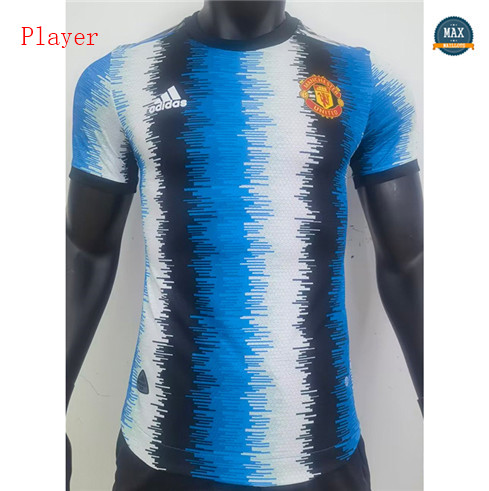 Max Maillot foot Manchester United Player training Bleu/Blanc 2023/24 original