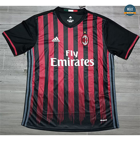 Max Maillots foot Retro2016-17#AC Milan Domicile flocage