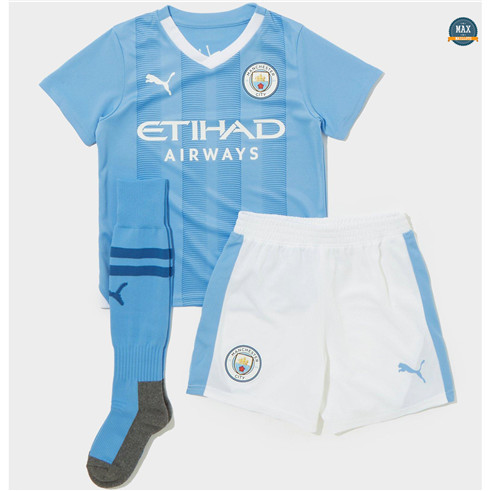 Max Maillots Manchester City Enfant Domicile 2023/24