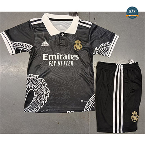 Max Maillot Real Madrid Enfant Dragon Noir 2023/24