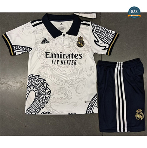 Max Maillot Real Madrid Enfant Dragon Blanc 2023/24