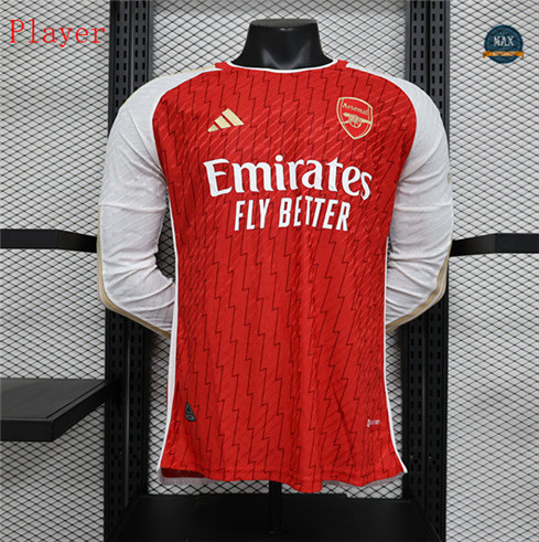 Max Maillot foot Player Version 2023/24 Arsenal Domicile Manches longue