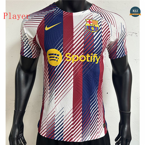 Max Maillot foot Player Version 2023/24 Barcelone Training Rouge/Bleu