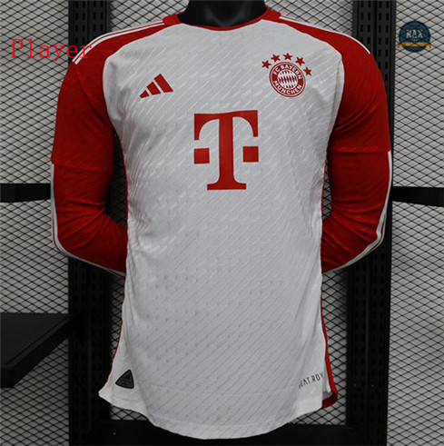 Max Maillot foot Player Version 2023/24 Bayern Munich Domicile Manche Longue